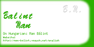 balint man business card